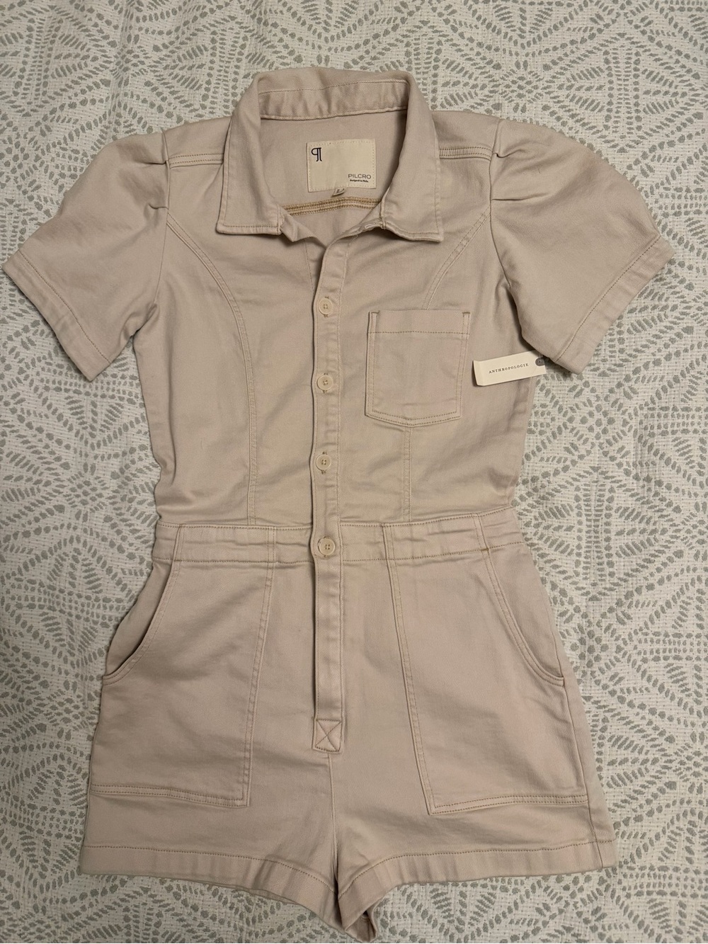 NWT Anthropologie Pilcro Kit Utility Romper Size 12 - Picture 3 of 16